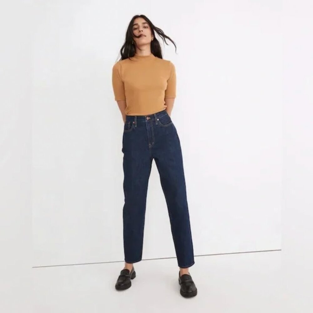 Like New Madewell Baggy Tapered Boyfriend Jeans in Dressler Wash Size 28
